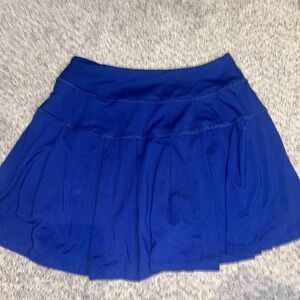 Gottex Blue Pleated Skater Mini Skirt